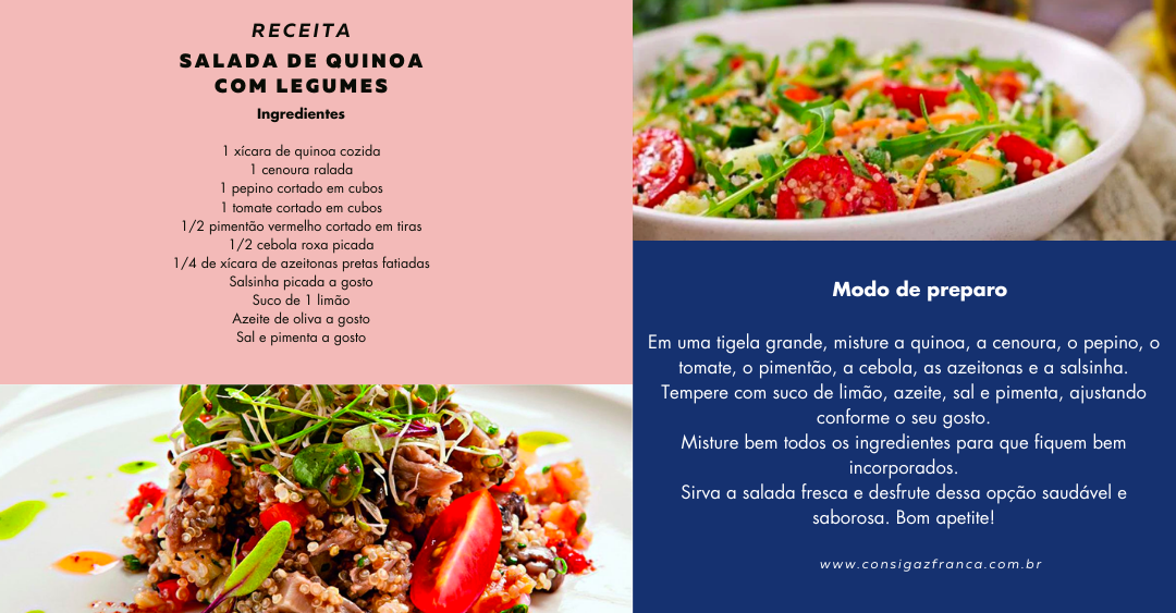 Salada de quinoa com legumes